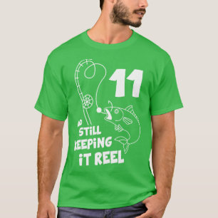 Camiseta Presente de aniversário de 11 de dia de pesca de a