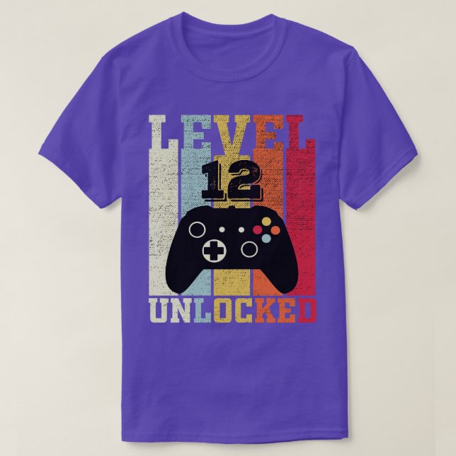 Camiseta Presente de aniversário de 12 de vídeo engraçado d (Frente do Design)