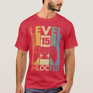 Camiseta Presente de Aniversário de 15 anos Vintage de Jogo