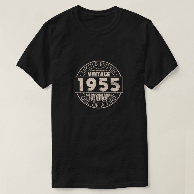 Camiseta Presente de aniversário de 1955 (Frente do Design)