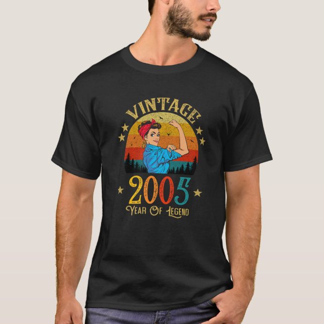 Camiseta Presente De Aniversário De 2005 Para Mulheres Engr (Frente)