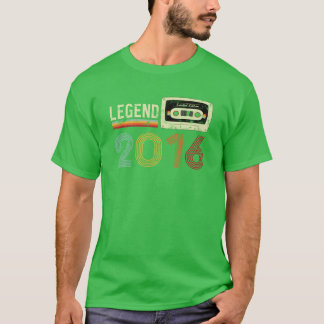 Camiseta Presente de aniversário de 2016 menino cassete Vin