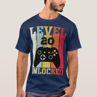 Camiseta Presente de aniversário de 20 de vídeo engraçado d