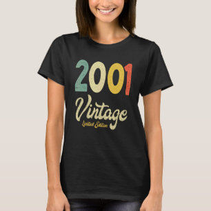 Camiseta Presente De aniversário de 21 anos Vintage 2001 Re