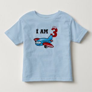 Camiseta presente de aniversário de 3 anos (avião)