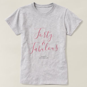 Camiseta Presente de aniversário de 40 anos de Nome Persona