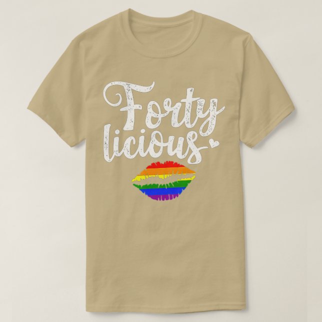 Camiseta Presente de aniversário de 40 anos para Gay LGB Fo (Frente do Design)