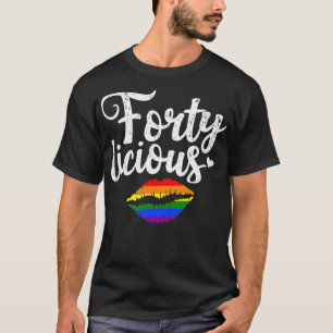Camiseta Presente de aniversário de 40 anos para LGBT lés