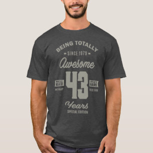 Camiseta Presente de aniversário de 43 anos