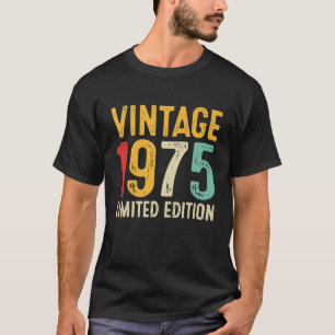 Camiseta Presente de Aniversário de 47 anos Antigo 1975