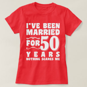 Camiseta Presente de Aniversário de 50 Anos de Casados