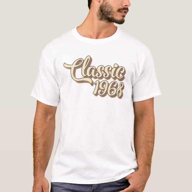 Camiseta Presente de Aniversário de 56 Anos Clássico 1968 5 (Frente)