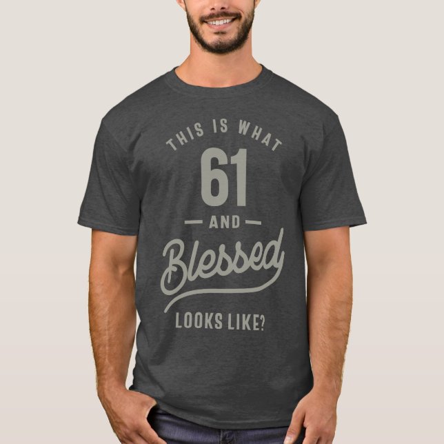 Camiseta Presente de aniversário de 61 anos (Frente)
