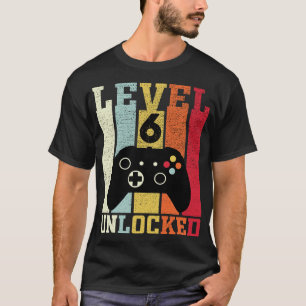 Camiseta Presente de aniversário de 6 de vídeo engraçado de