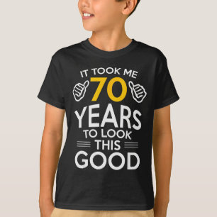 Camiseta Presente de Aniversário de 70 Anos Me Fez Ter 70 A