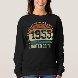 Camiseta Presente de Aniversário de 70 anos Vintage 1955 Re
