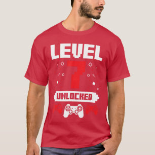 Camiseta Presente de Aniversário de 7 Anos para Jogador de 