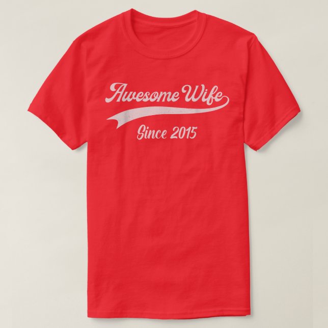 Camiseta Presente De Aniversário De 7 Para Sua Esposa Espet (Frente do Design)