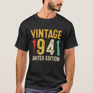 Camiseta Presente De Aniversário De 81 Anos De rua Vintage