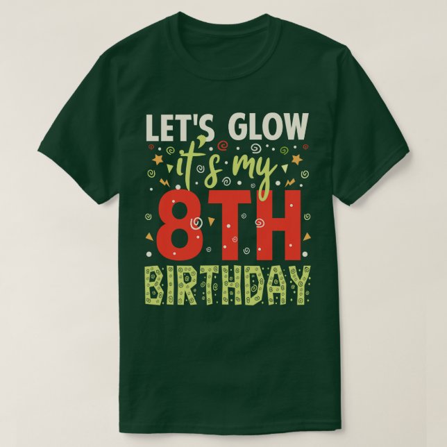 Camiseta presente de aniversário de 8 anos (Frente do Design)