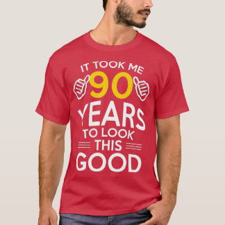 Camiseta Presente De Aniversário De 90, Levou-Me 90 Anos - 