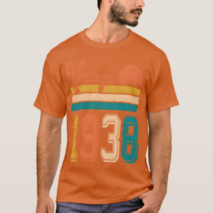 Camiseta Presente de aniversário de amigos Vintage 1938