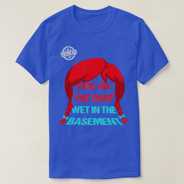 Camiseta presente de aniversário de cabelos laranja vermelh (Frente do Design)