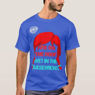 Camiseta presente de aniversário de cabelos laranja vermelh