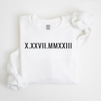 Presente de Aniversário de Casal com Numeral Roman