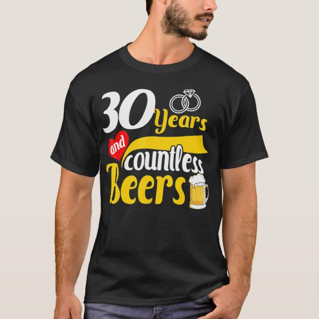 Camiseta Presente de aniversário de casamento de 30 ano 30 (Frente)