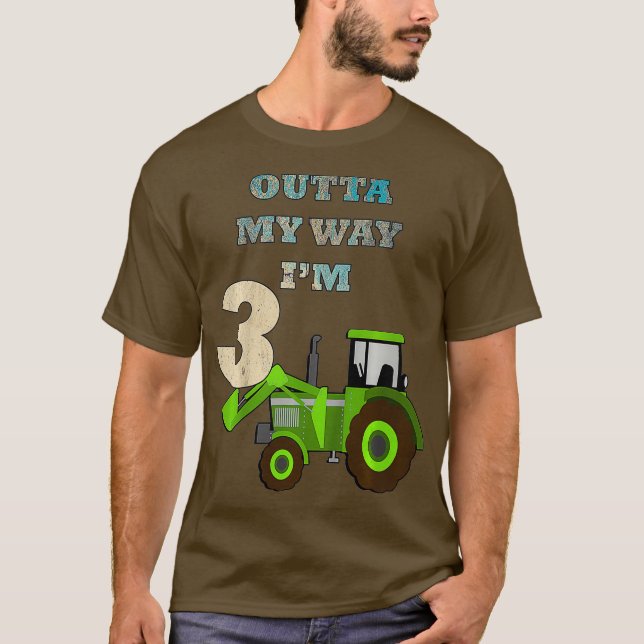 Camiseta Presente de aniversário de criança para Tratores C (Frente)
