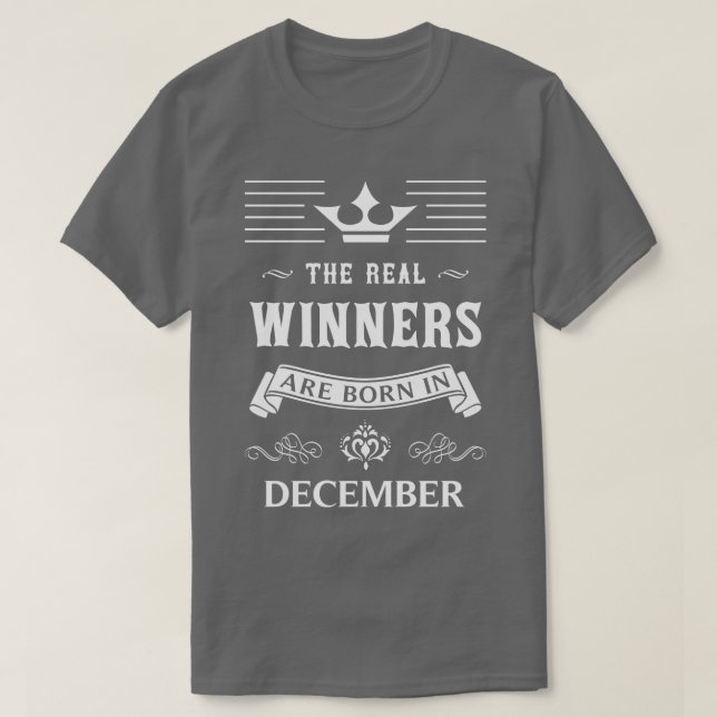 Camiseta presente de aniversário de dezembro (Frente do Design)