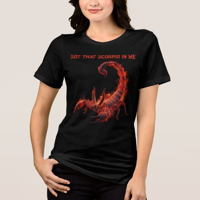 Camiseta Presente de Aniversário de Escorpião | Zodíaco | E (Frente)