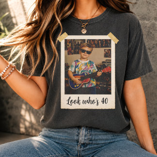 Camiseta Presente de aniversário de foto personalizada vint
