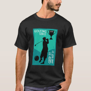 Camiseta Presente de aniversário de Golfistas Editáveis