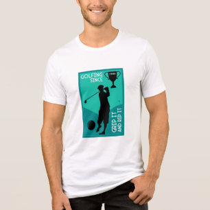 Camiseta Presente de aniversário de Golfistas Editáveis