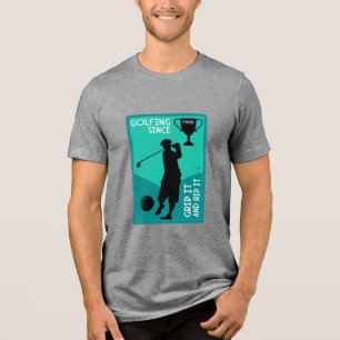 Camiseta Presente de aniversário de Golfistas Editáveis