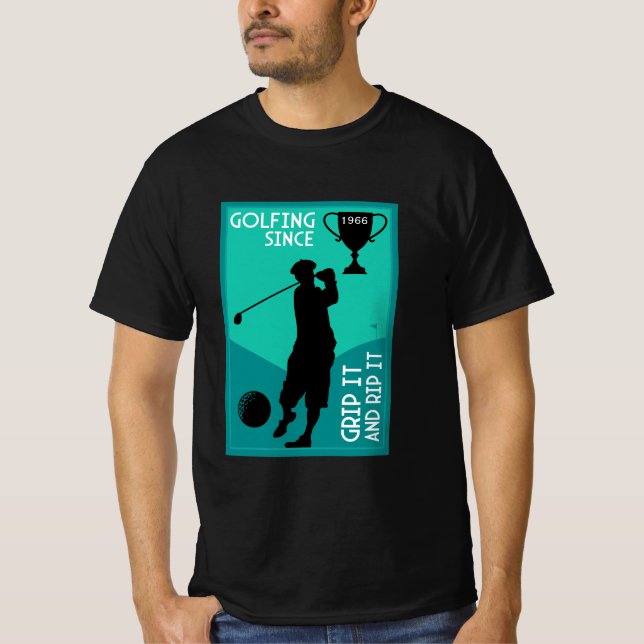 Camiseta Presente de aniversário de Golfistas Editáveis (Frente)
