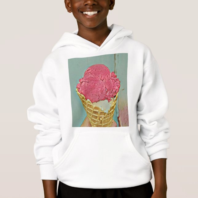 Camiseta presente de aniversário de sorvete (Frente)