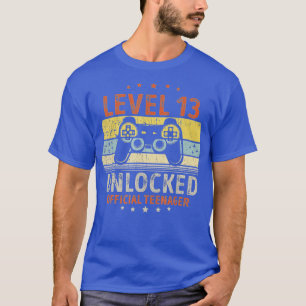 Camiseta Presente de aniversário de vídeo 13 desbloqueado n
