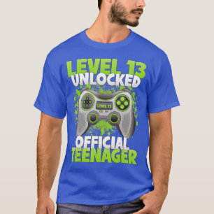 Camiseta Presente de aniversário de vídeo 13 desbloqueado n
