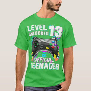 Camiseta Presente de aniversário de vídeo 13 desbloqueado n