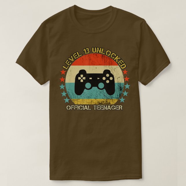 Camiseta Presente de aniversário de vídeo de 13 desbloquead (Frente do Design)