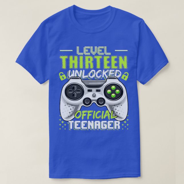 Camiseta Presente de aniversário de vídeo de 13 desbloquead (Frente do Design)