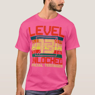 Camiseta Presente de aniversário de vídeo de 13 desbloquead