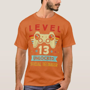 Camiseta Presente de aniversário de vídeo de 13 desbloquead