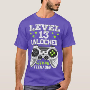Camiseta Presente de aniversário de vídeo de 13 desbloquead