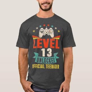 Camiseta Presente de aniversário de vídeo de 13 desbloquead