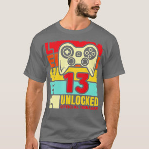 Camiseta Presente de aniversário de vídeo de 13 desbloquead