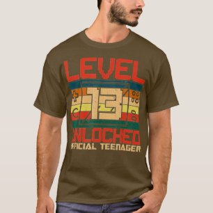 Camiseta Presente de aniversário de vídeo de 13 desbloquead